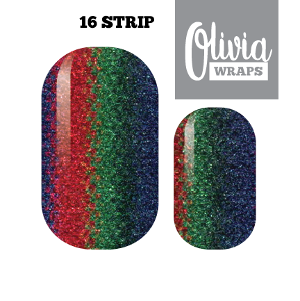 Rainbow Reptile Nail Wraps