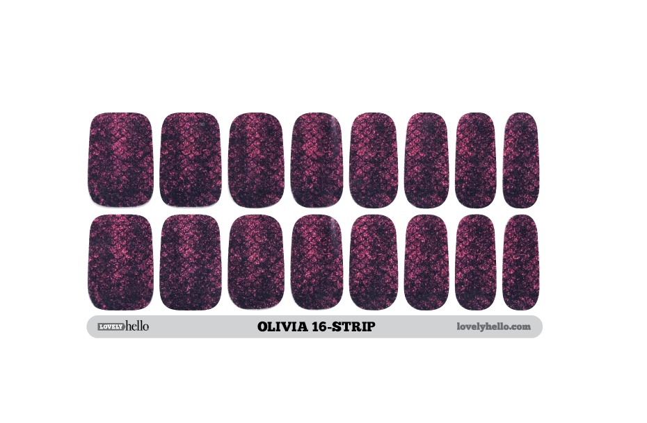 Raspberry Reptile Nail Wraps