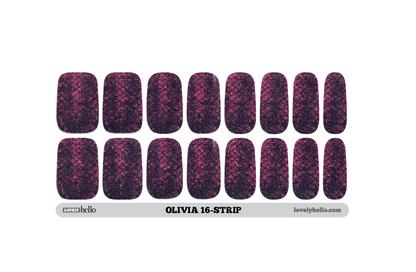 Raspberry Reptile Nail Wraps