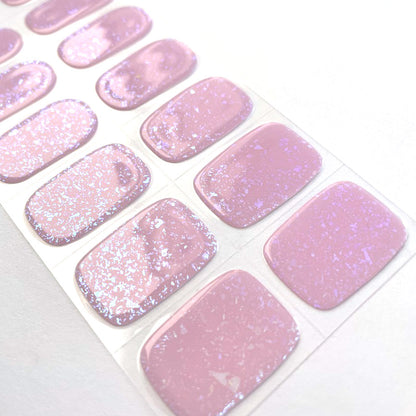 Pink Flakies Nail Wraps