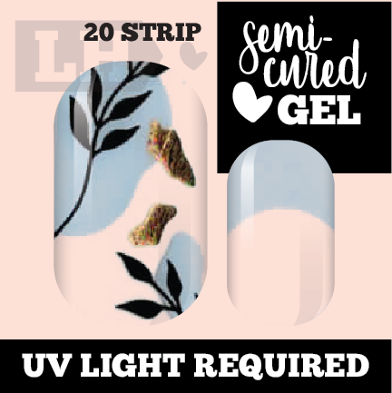 Sky Floral French Gellie Nail Wraps
