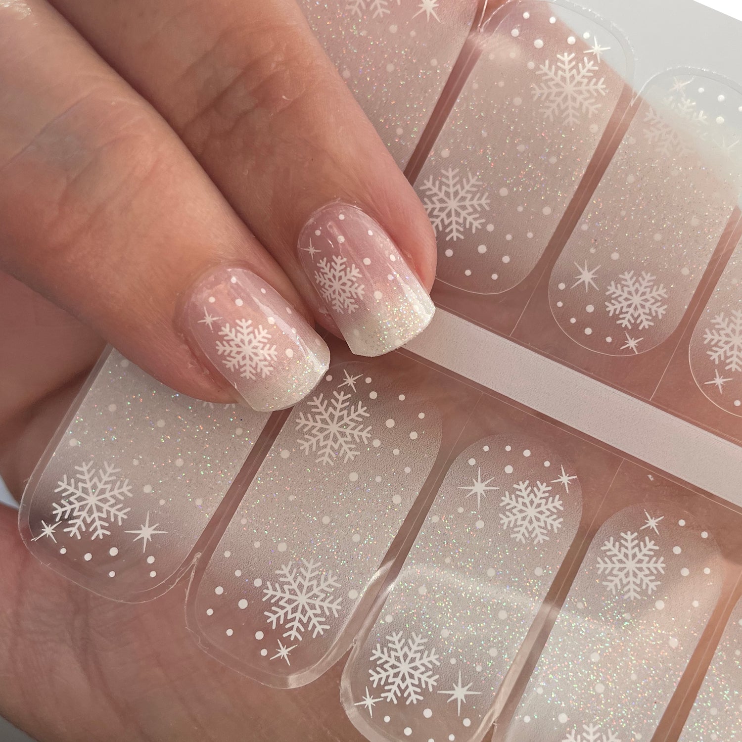 Dazzling Snow Nail Wraps