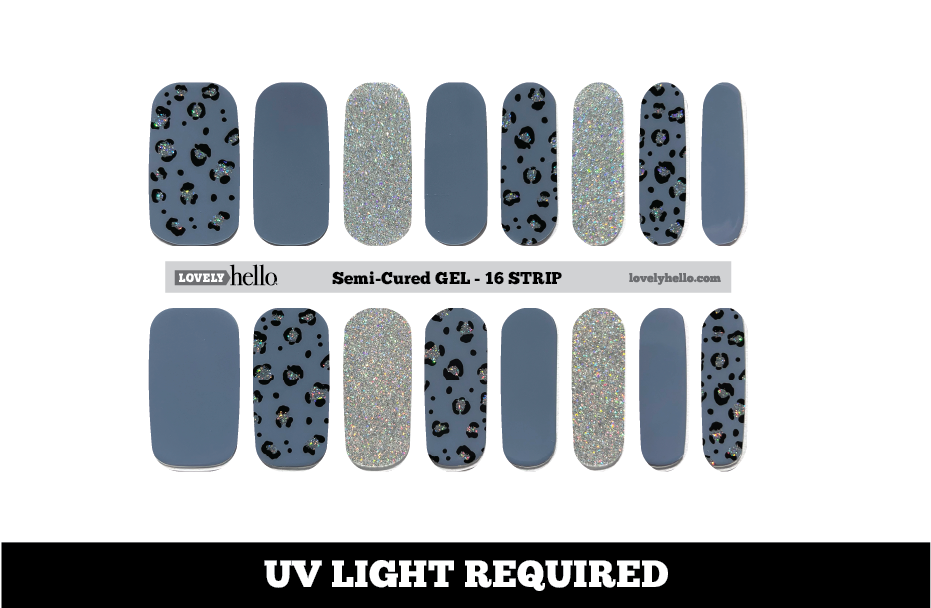 Blue Leopard Nail Wraps