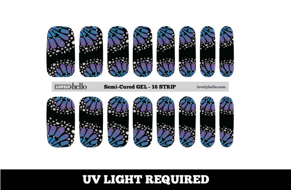 Flutterby Blue Nail Wraps