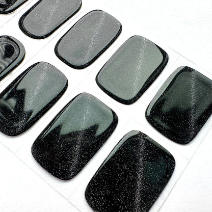 Raven Tiger Eye Nail Wraps