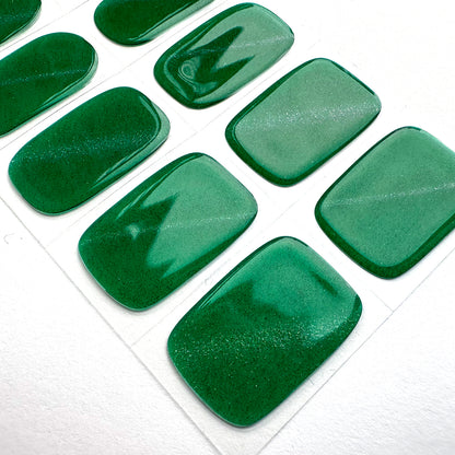 Emerald Tiger Eye Nail Wraps