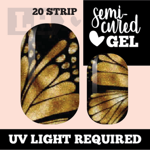 Golden Butterfly Nail Wraps